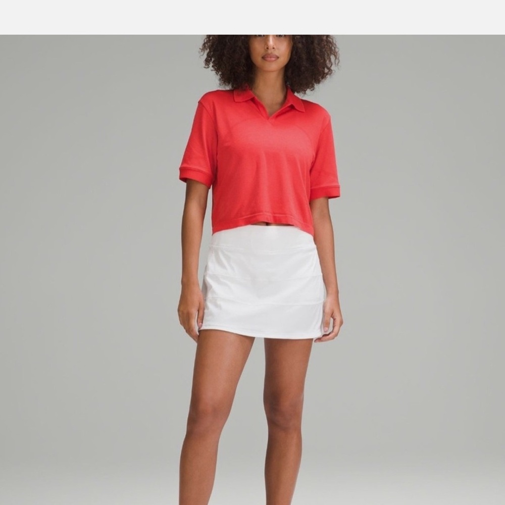 😍 Lululemon Swiftly Tech Relaxed-Fit Polo Shirt in Hot Heat/Red Glow